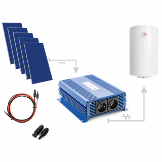 Zestaw Do Grzania Wody 2000W  (5 x Panel PV Monokrystaliczny + Przetwornica)