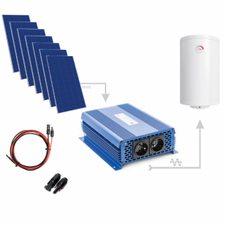 Zestaw Do Grzania Wody 3000W  (7 x Panel PV Monokrytaliczny + Przetwornica)