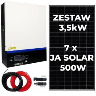 Zestaw Off-Grid 3,5kW - 7x moduł JA SOLAR 500W + Inwerter ESB-6-24kW