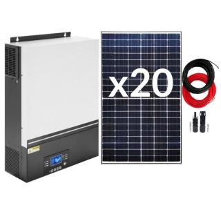 Zestaw Off-Grid 7,5 kW - 20x Panel PV Mono 385W JA SOLAR + Inwerter ESB-15kW-48 + Akcesoria