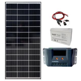 Zestaw PV: Panel 200W Maxx z Regulatorem MPPT 15A i Akumulatorem 100Ah