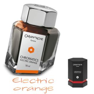 Atrament Chromatics Caran d'Ache, kolor Electric Orange (Elektryzująca Pomarańcz)
