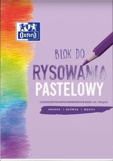 BLOK DO RYSOWANIA PASTELOWY OXFORD A4, 10 KARTEK
