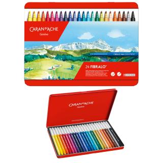 Flamastry Caran d'Ache Fibralo, 24 kolory