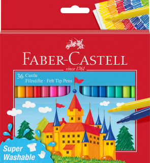 FLAMASTRY ZAMEK FABER-CASTELL, 36 KOLORÓW