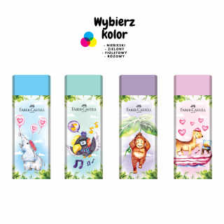 GUMKA HAPPY JUNGLE FABER-CASTELL MIX KOLORÓW PASTELOWYCH