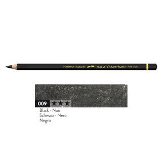 Kredka Caran d'Ache Pablo, kolor 009 Black - Czarna