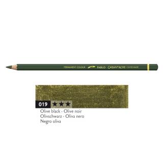 Kredka Caran d'Ache Pablo, kolor 019 Olive Black - Oliwkowy Czarny