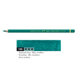 Kredka Caran d'Ache Pablo, kolor 190 Greenish Blue - Zelonkawo-niebieska