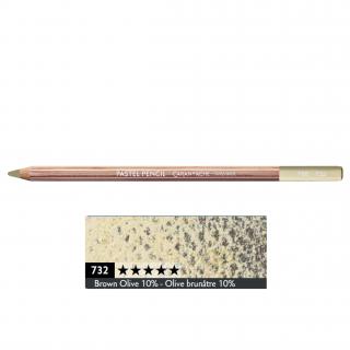 Kredka pastelowa Pastel Pencils Caran d'Ache, kolor 732 Brown Olive 10%