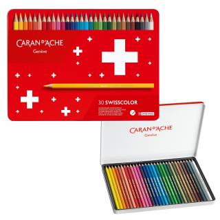 Kredki akwarelowe Swisscolor Caran d'Ache, 30 kolorów