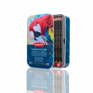 Kredki Chromaflow Derwent, 36 szt. w pudełku metalowym
