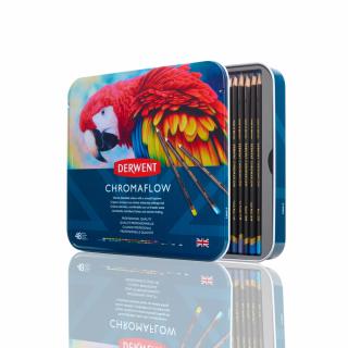 Kredki Chromaflow Derwent, 48 szt. w pudełku metalowym