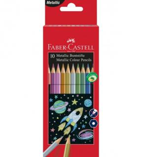 KREDKI FABER-CASTELL, 10 KOLORÓW METALICZNYCH