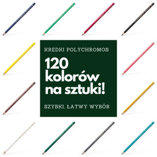 KREDKI NA SZTUKI - KREDKI POLYCHROMOS FABER-CASTELL, 120 KOLORÓW