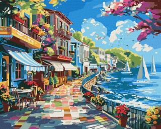 Malowanie po numerach IDEYKA, 40x50 cm, miasto nad oceanem