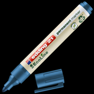 MARKER PERMANENTNY E-21 EDDING ECOLINE, 1,5-3MM, NIEBIESKI