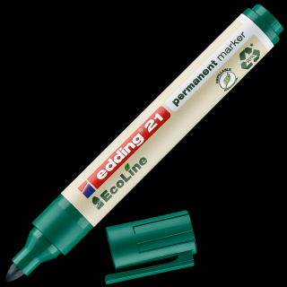 MARKER PERMANENTNY E-21 EDDING ECOLINE, 1,5-3MM, ZIELONY