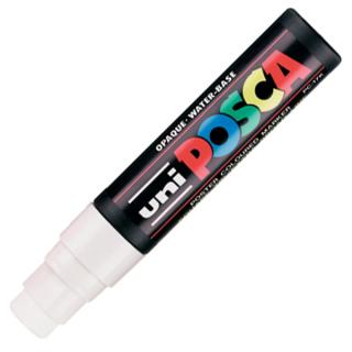 Marker uni POSCA PC-17K z bardzo szeroką ściętą końcówką, biały