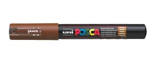 Marker uni POSCA PC-1M z supercienką okrągłą końcówką, brązowy