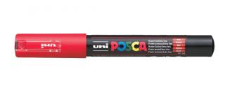Marker uni POSCA PC-1M z supercienką okrągłą końcówką, czerwony