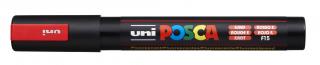 Marker uni POSCA PC-5M z okrągłą średnią końcówką, fluorescencyjny czerwony