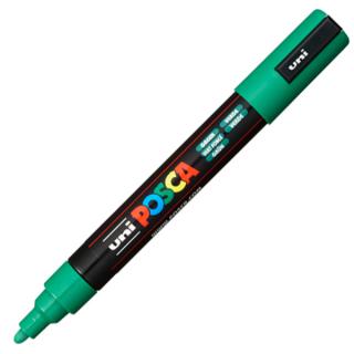 Marker uni POSCA PC-5M z okrągłą średnią końcówką, zielony