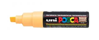 Marker uni POSCA PC-8K z szeroką, ściętą końcówką, fluorescencyjny jasnopomarańczowy