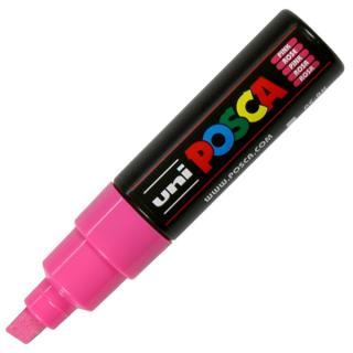 Marker uni POSCA PC-8K z szeroką, ściętą końcówką, różowy