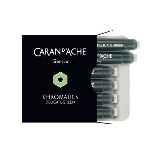 Naboje atramentowe Chromatics Caran d'Ache, kolor Delicate Green (Delikatna Zieleń)