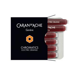 Naboje atramentowe Chromatics Caran d'Ache, kolor Electric Orange (Elektryzująca Pomarańcz)