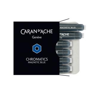 Naboje atramentowe Chromatics Caran d'Ache, kolor Magnetic Blue (Magnetyczny niebieski)