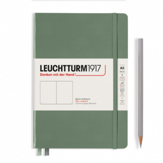 NOTATNIK LEUCHTTURM1917 MEDIUM (A5) SMOOTH COLOURS OLIVE, TWARDA OPRAWA