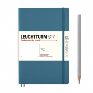 NOTATNIK LEUCHTTURM1917 PAPERBACK B6+, MIĘKKA OPRAWA, STONE BLUE