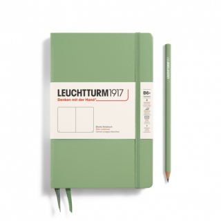 NOTATNIK LEUCHTTURM1917 PAPERBACK B6+, TWARDA OPRAWA, SZAŁWIOWY