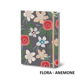 Notatnik Stifflex FLORA Anemone, rozmiar: 15x21 cm, 192 strony
