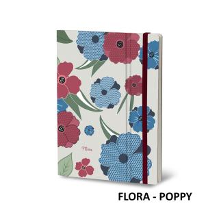 Notatnik Stifflex FLORA Poppy, rozmiar: 15x21 cm, 192 strony