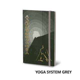 Notatnik Stifflex YOGA SYSTEM Grey, rozmiar M: 13x21 cm, 192 strony