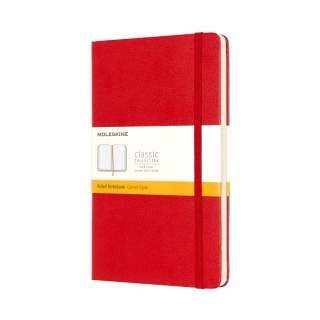 NOTES MOLESKINE CLASSIC L (13X21CM) W LINIE, TWARDA OPRAWA, 240 STRON, CZERWONY