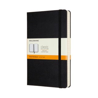 NOTES MOLESKINE CLASSIC L (13X21CM) W LINIE, TWARDA OPRAWA, 400 STRON, CZARNY