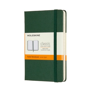 NOTES MOLESKINE CLASSIC P (9X14 CM) W LINIE, TWARDA OPRAWA, MYRTLE GREEN, 192 STRONY, ZIELONY