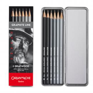 Ołówki Grafwood Caran d'Ache, 6 sztuk