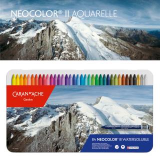 Pastele woskowe, akwarelowe Neocolor II Caran d'Ache, 84 kolory