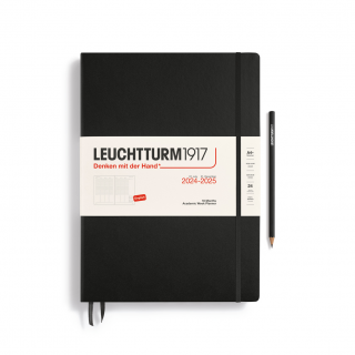 PLANER TYGODNIOWY AKADEMICKI LEUCHTTURM1917 MASTER (A4+) 2024/2025 18 MIESIĘCY CZARNY