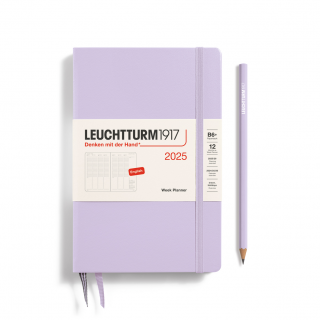 PLANER TYGODNIOWY PIONOWY LEUCHTTURM1917 PAPERBACK (B6+) 2025 LILAC (LILIOWY)