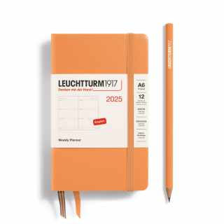 PLANER TYGODNIOWY POZIOMY LEUCHTTURM1917 POCKET (A6) 2025 APRICOT (MORELOWY)