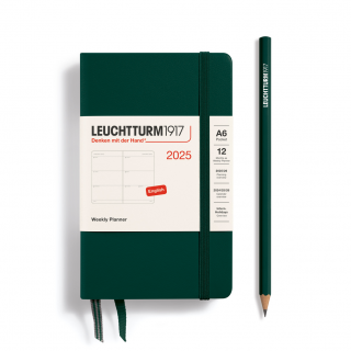 PLANER TYGODNIOWY POZIOMY LEUCHTTURM1917 POCKET (A6) 2025 FOREST GREEN (CIEMNOZIELONY)