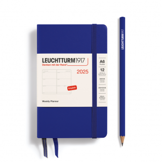 PLANER TYGODNIOWY POZIOMY LEUCHTTURM1917 POCKET (A6) 2025 INK (CIEMNONIEBIESKI)