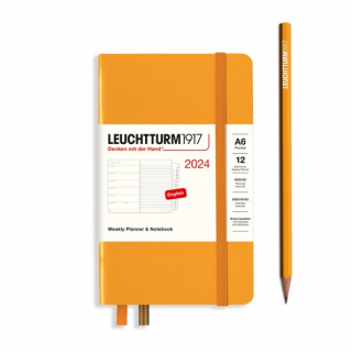 PLANER TYGODNIOWY Z NOTATNIKIEM LEUCHTTURM1917 POCKET(A6)2024 RISING SUN