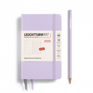 PLANER TYGODNIOWY Z NOTATNIKIEM LEUCHTTURM1917 POCKET (A6) 2025 LILAC (LILIOWY)